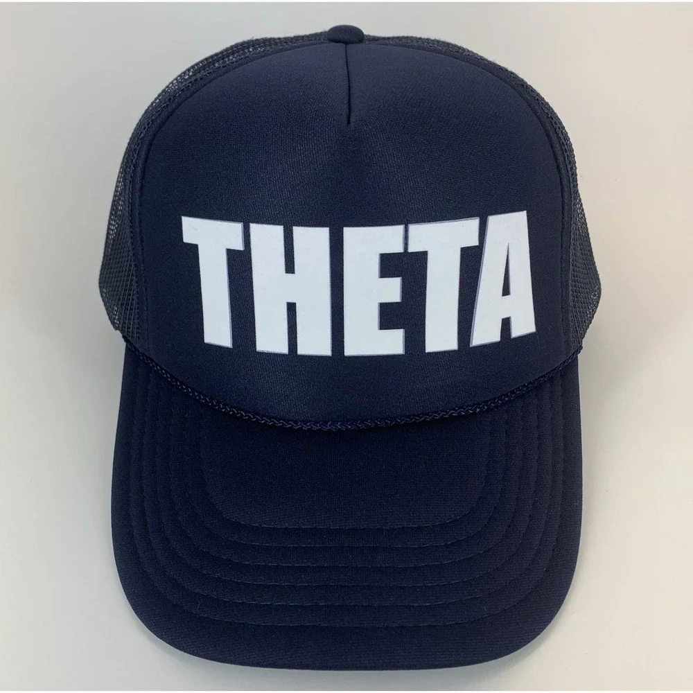 THETA Hat Otto Blue Mesh Adjustable Snapback OSFM Trucker Cap